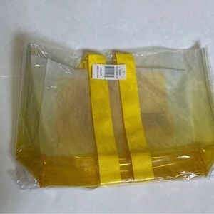Yellow Ombré Tote, plastic and nylon